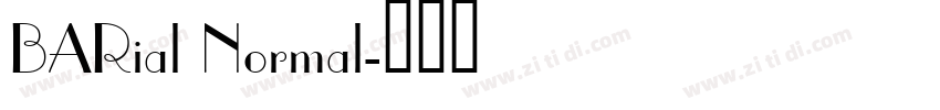 BARial Normal字体转换